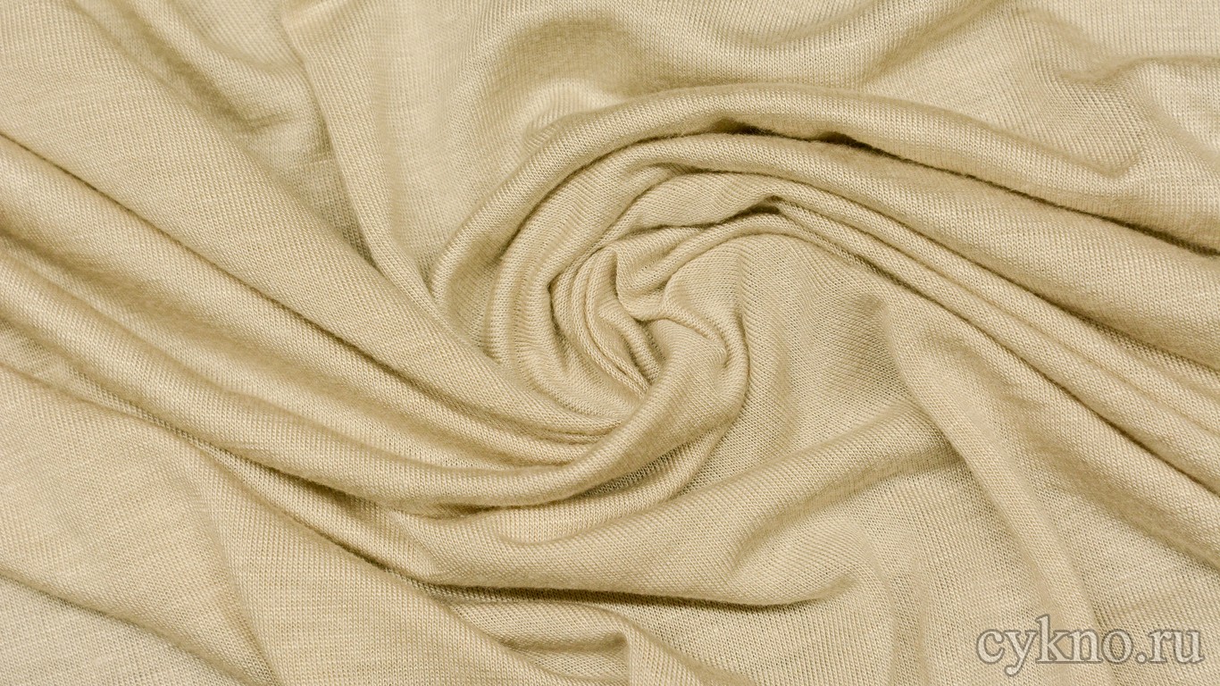 Трикотаж вискозный бежевый "Спелло"